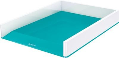 LEITZ Ablagekorb WOW Duo Color für DIN A4, weiß/eisblau - Bild 1
