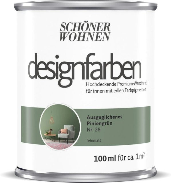 Schöner Wohnen Designfarben Holzfarbe Piniengrün, 100 ml - Bild 1