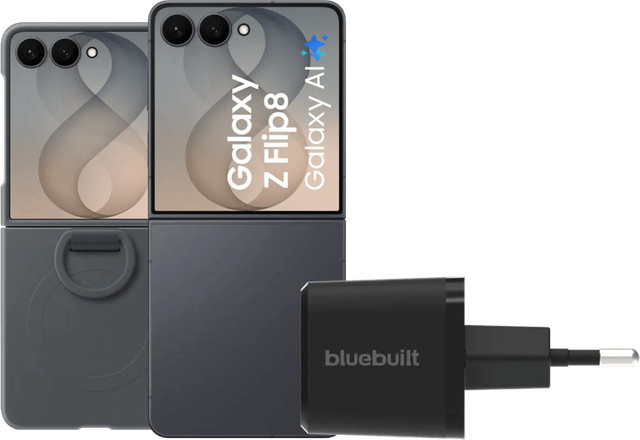 Samsung Galaxy Z Flip8 5G Smartphone 256GB Schwarz mit Zubehörset - Bild 1