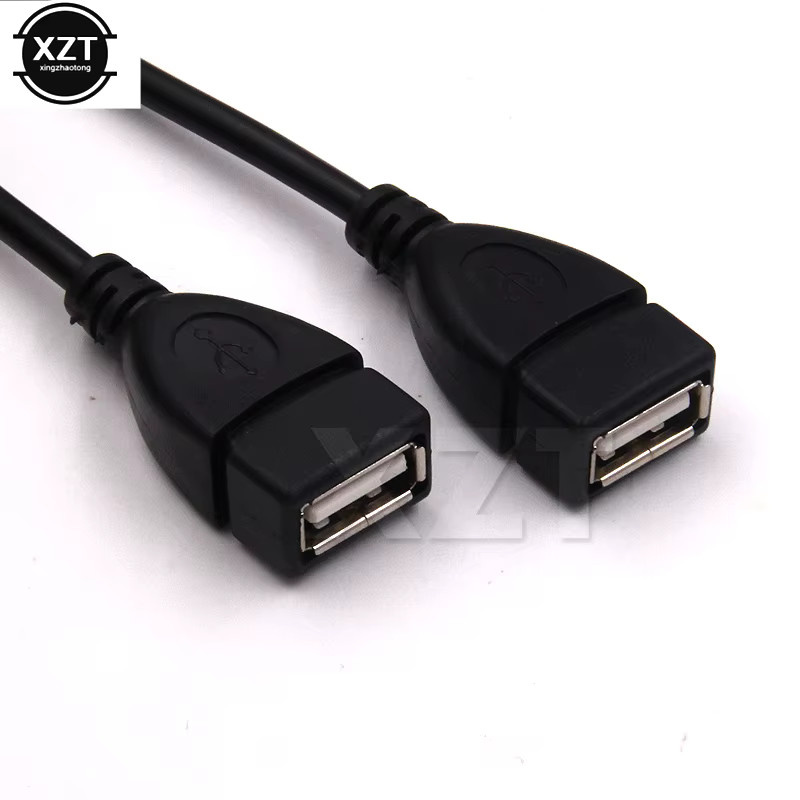 WYMECT USB Y-Splitter Kabel mit 1 Buchse auf 2 Dual USB Stecker für Datenübertragung und Laden, Schwarz - Bild 3