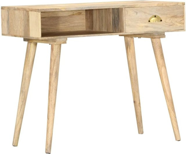 vidaXL Konsolentisch aus massivem Mangoholz in Braun, B/T/H: 90 x 45 x 75 cm - Bild 1