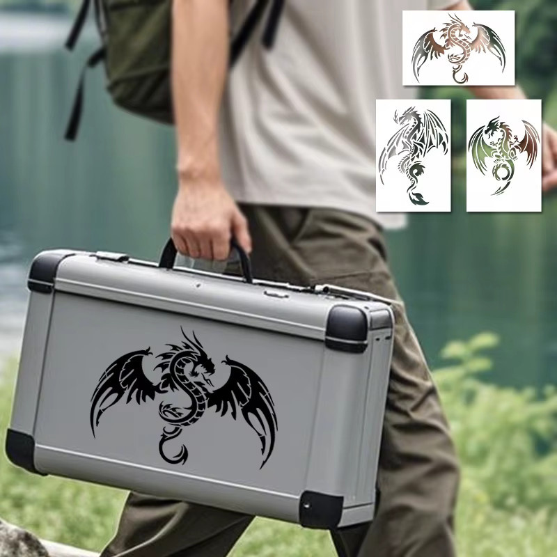 YOMDID 3er Set Drachen Zeichenvorlagen aus PET für DIY-Drachenmuster, Sprühmalerei und Graffiti-Dekoration, B: 24,0 cm, H: 16,0 cm - Bild 4