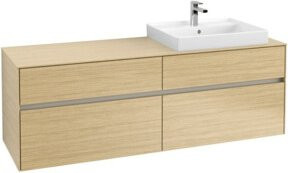 Villeroy & Boch Waschtischunterschrank Collaro in Nordic Oak, Breite: 160 cm, Tiefe: 54,8 cm, Höhe: 50 cm, Waschbecken rechts - Bild 1