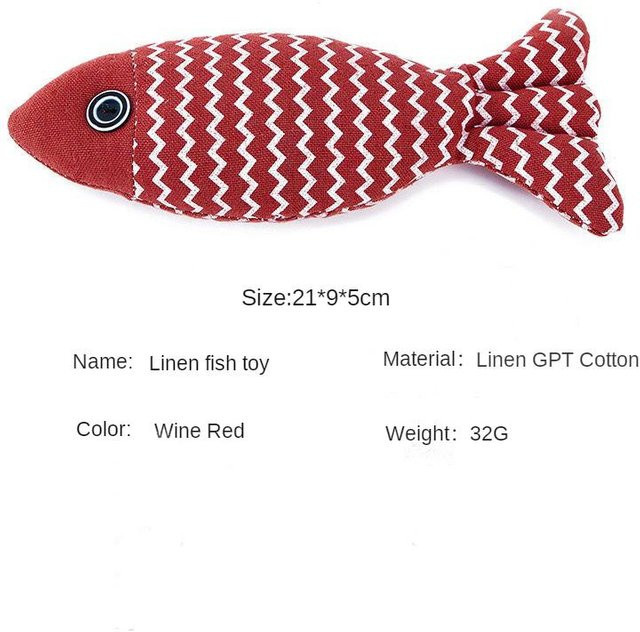 Yiran Furniture Katzenspielzeug Fisch, rot - Bild 1