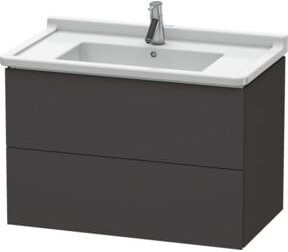 Duravit L-Cube Waschtischunterschrank wandhängend, Farbe: Grau matt, B/T/H: 82 x 46,9 x 55,8 cm - Bild 1