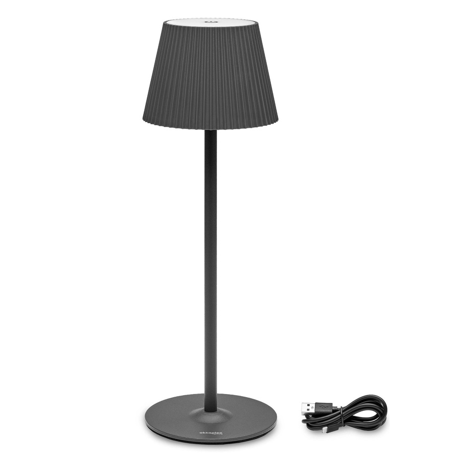 Oktaplex Vero Akku Tischlampe dimmbar IP54 LED Warmweiß Anthrazit - Bild 1