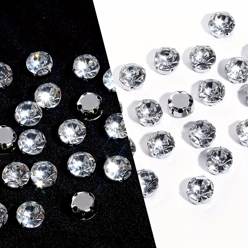 DUCRYSTAL Ohrring-Klauenperlen, silbrig, 3–10 mm, Unisex - Bild 3