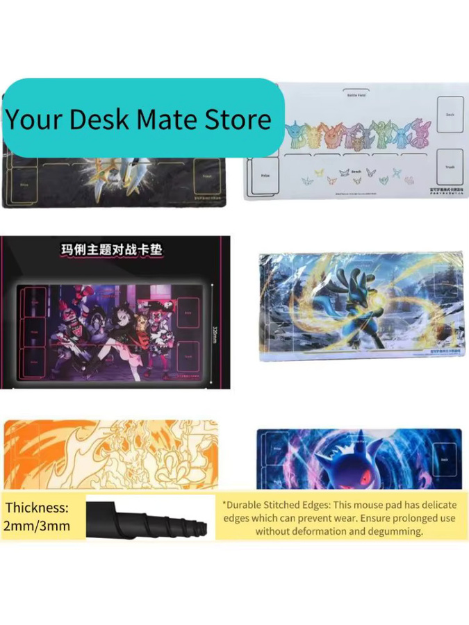 Potdemiel Pokémon Anime Gaming-Mauspad rutschfeste Schreibtischunterlage multicolour - Bild 3