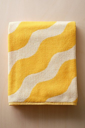 Jotex WAVES Badetuch Gelb B/H: 90 x 150 cm - Bild 1