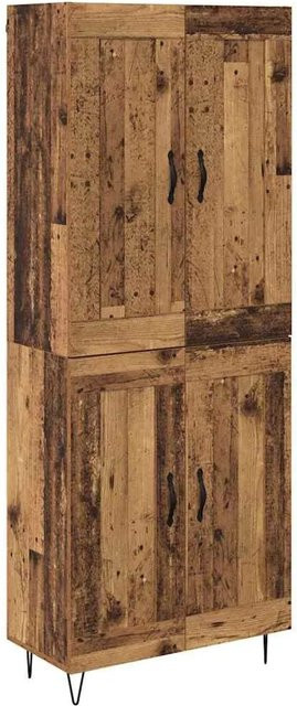 vidaXL Highboard aus Altholz in Braun, B/T/H: 69,5 x 34 x 180 cm - Bild 1
