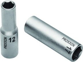 Proxxon 1/2 Zoll Tiefbett-Steckschlüsseleinsatz aus Chrom-Vanadium in Silber, 19 mm - Bild 1