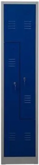 PROREGAL Garderobenspind Camel mit 2 Fächern und Z-Design in Grau-Blau, H x B x T: 180 x 41 x 50 cm - Bild 1
