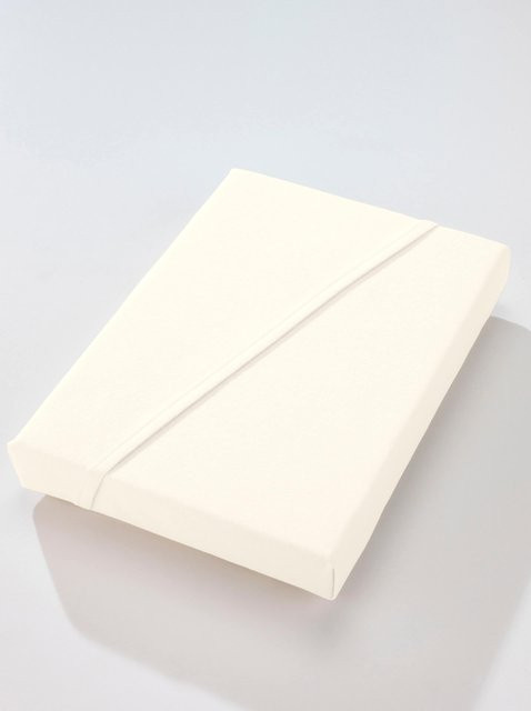 Dormisette Betttuch aus Baumwolle in Beige, Flannelette, B/T: 150 x 90 x 20 cm - Bild 1