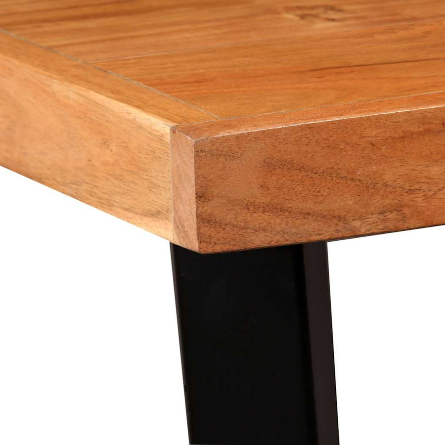 vidaXL Bartisch aus Akazien-Massivholz in Braun im Industrie-Stil, B/T/H: 60 x 60 x 107 cm - Bild 7