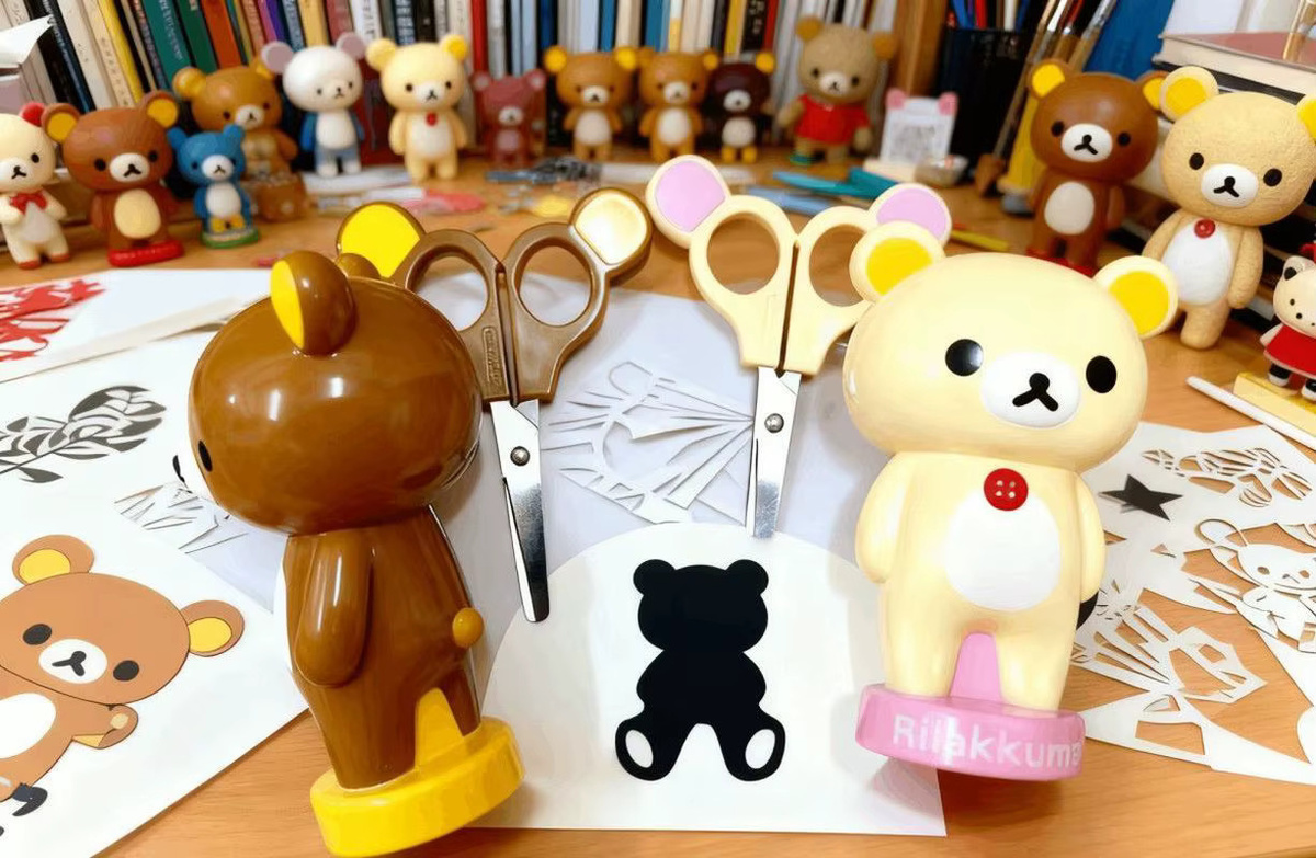 Rilakkuma Vintage-Schere in Bärenform aus Kunststoff für Büro und Bastelprojekte - Bild 5