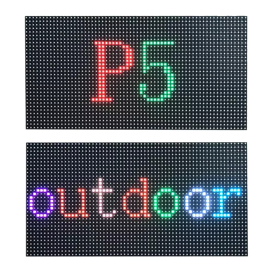 OUIO P5 Outdoor-Matrix-LED-Vollfarbmodul in Schwarz, B/H: 320 x 160 mm, 64 x 32 Pixel, wasserdicht, programmierbarer HUB75-Anzeigebildschirm - Bild 2