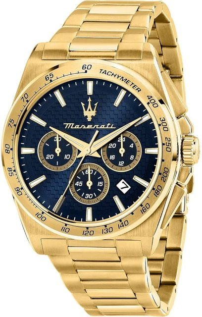 Maserati Chronograph, Quarz, Edelstahl, Blau, 43 mm, Herren - Bild 1