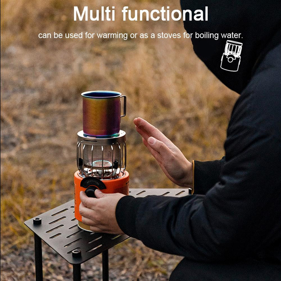 TOMTOP JMS Multifunktionaler Outdoor Camping Heizofen für Angeln und Wasserheizung, 2000W, Gas, Edelstahl, bunt - Bild 10