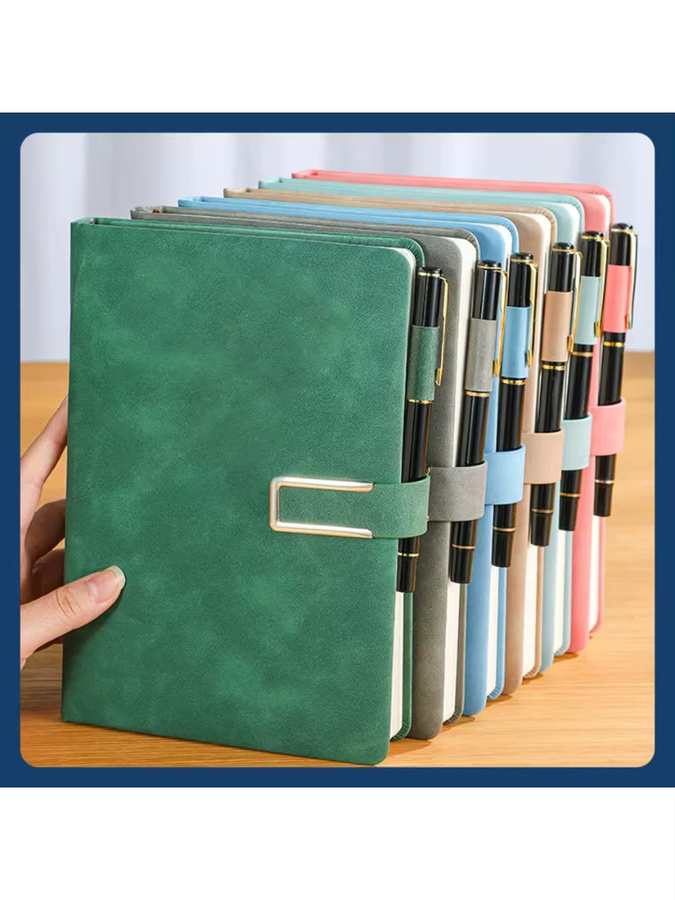 Personalisierbares Vintage A5 Ledernotizbuch mit Softcover in Braun und linierten Seiten - Bild 4