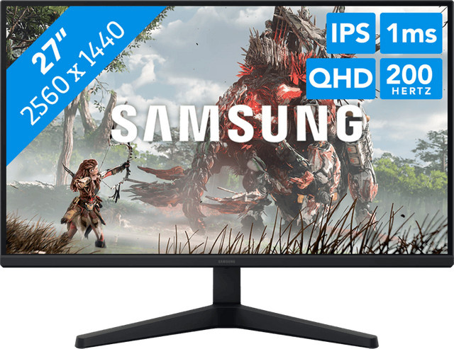 Samsung Odyssey G5 G53F LS27FG530EUXEN Gaming Monitor mit 27 Zoll IPS Display, QHD 1440p, 200 Hz, Schwarz - Bild 1