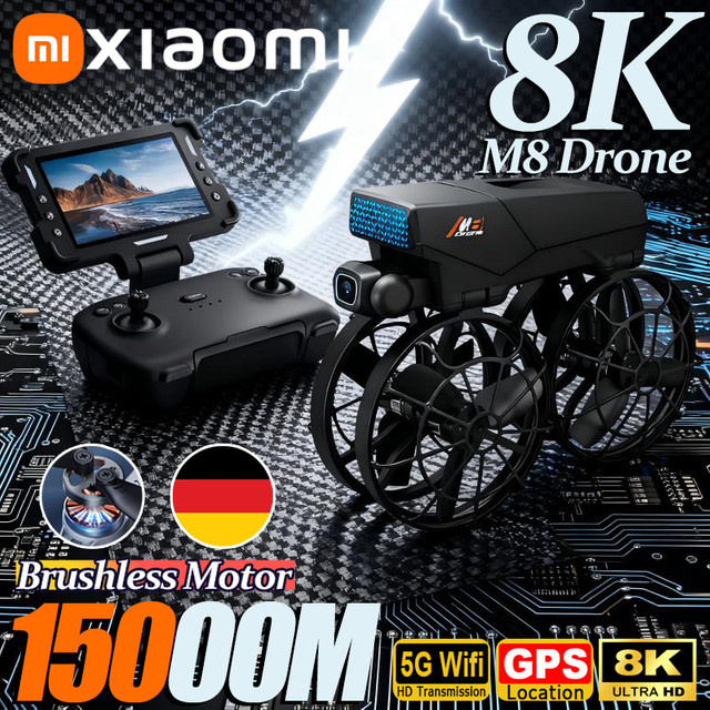 Xiaomi M8 Drohne mit 8K Luftbild-HD-Doppelkamera, intelligente Hindernisvermeidung, bürstenloser Motor, 5G WIFI und GPS, Farbe: Schwarz - Bild 1