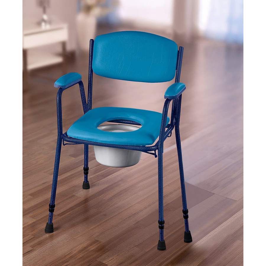 Toilettenstuhl von REHAFORUM MEDICAL in Blau - Bild 2