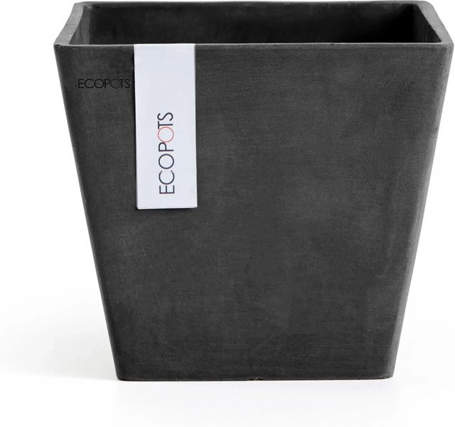 Ecopots Pflanztopf Rotterdam Dunkelgrau quadratisch Durchmesser: 20 cm - Bild 1