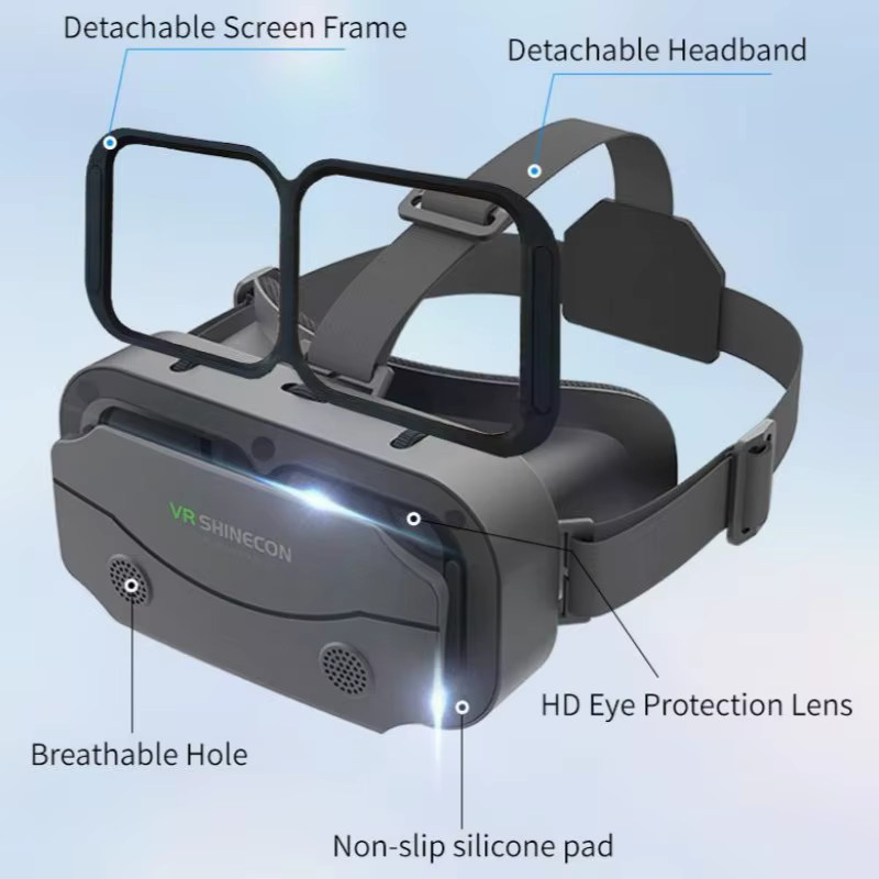 G13 IMAX Virtual Reality 3D-Brille Google Cardboard VR-Helm für 4,7-Zoll-Smartphones in Schwarz mit Unterstützung für Game-Controller - Bild 5