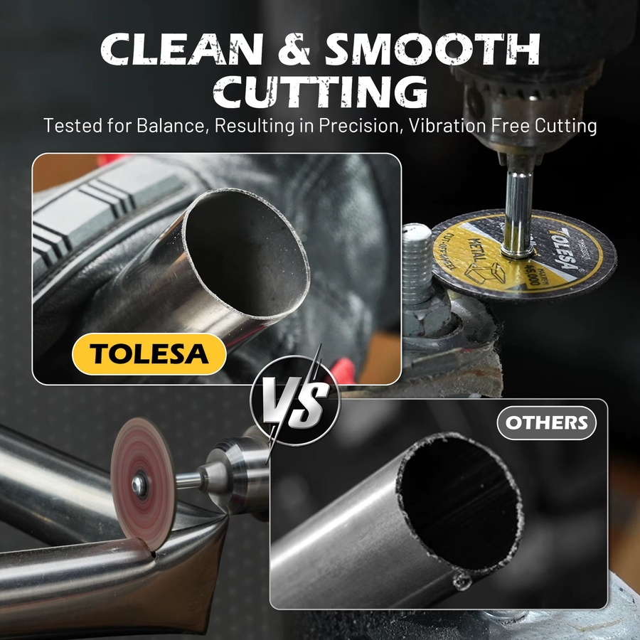 TOLESA Trennscheiben Set für Metall und Stahl, 50 Stück, Schwarz, Durchmesser: 38,1 mm, Breite: 3,175 mm - Bild 5