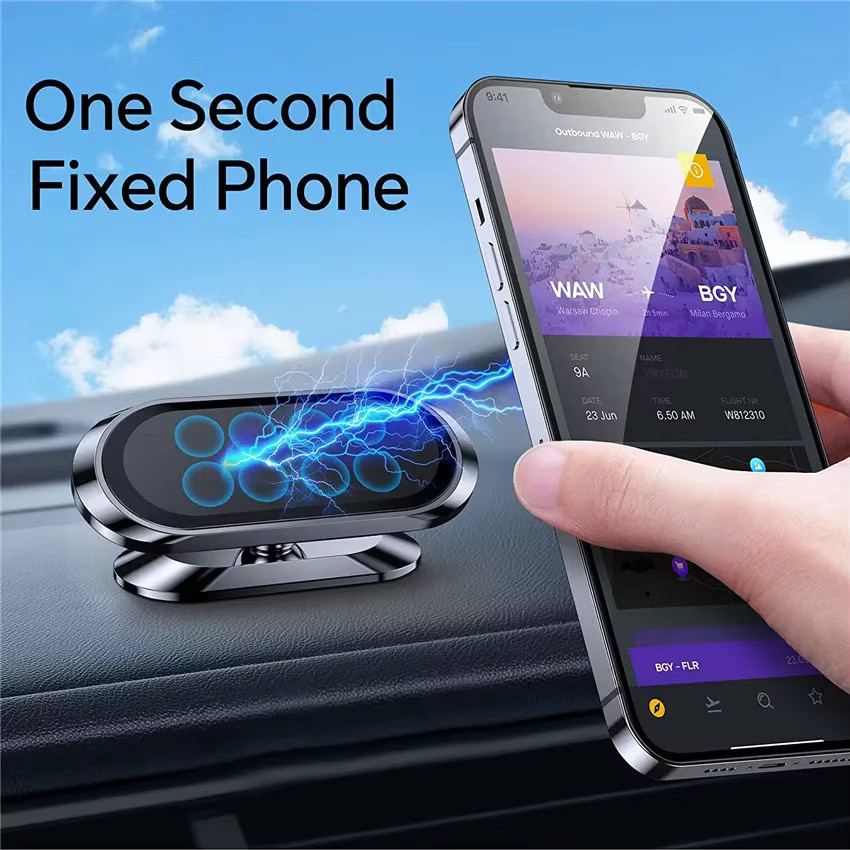 VIKEFON Magnetische 360-Grad-Autotelefonhalterung Universal Handyhalterung für iPhone, Xiaomi und Samsung in Schwarz oder Pink - Bild 4
