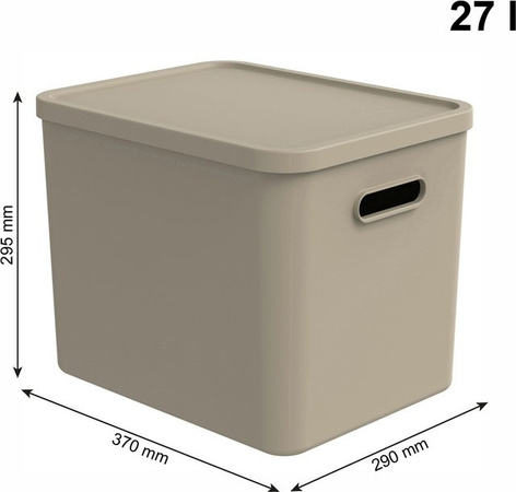 Rotho Babydesign Aufbewahrungsbox KAYO stapelbar, braun, 27 l, BPA-frei