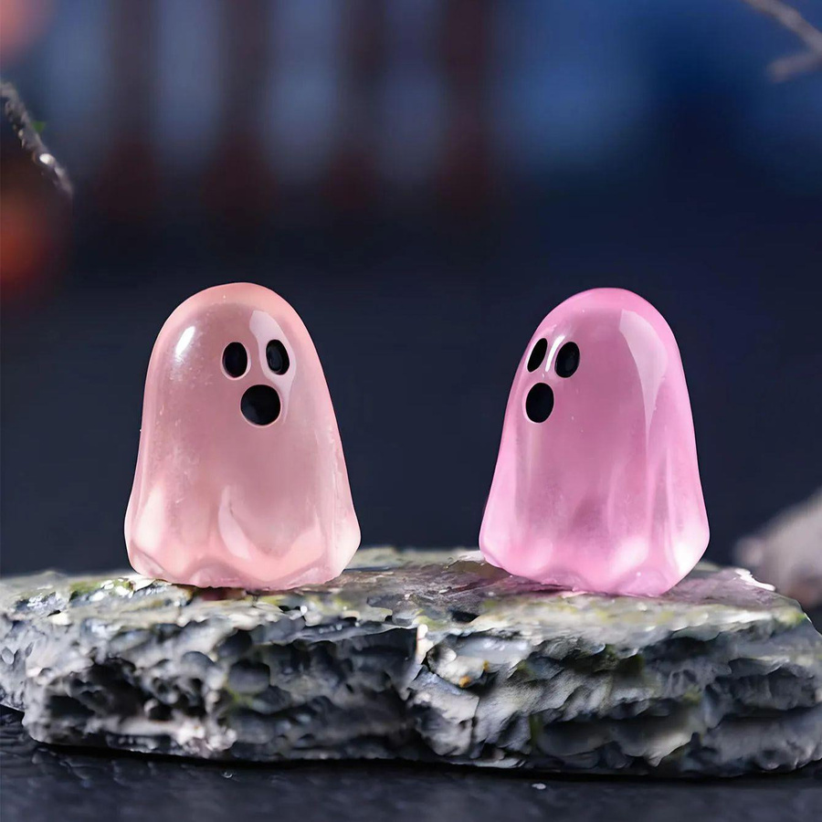 Wucifang Bags Halloween Mini Geisterfiguren aus Harz in Mehrfarbig leuchtet im Dunkeln - Bild 5