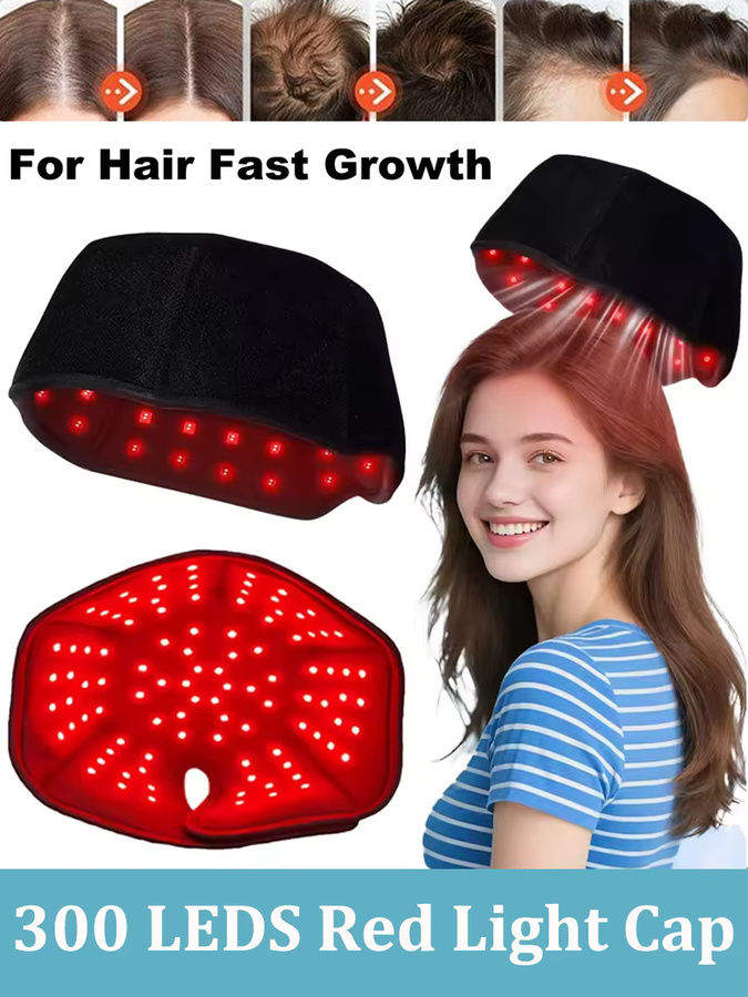 vilnason Rotlichttherapie-Hut, Nahinfrarot-LED-Behandlungskappe, Unisex, schwarz - Bild 7