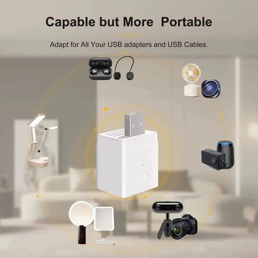 Tuya Smart Micro-USB-Adapter WLAN Netzteil 5V mit Timer, kompatibel mit Alexa und Google Assistant, Farbe: Weiß - Bild 3