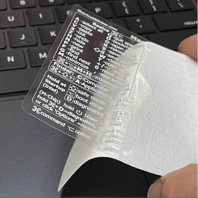 MAC OS Tastaturkürzel-Aufkleber mit Buchstaben-Design für dein MacBook, kratzfeste Hot-Key-Aufkleber für deinen Laptop - Bild 1