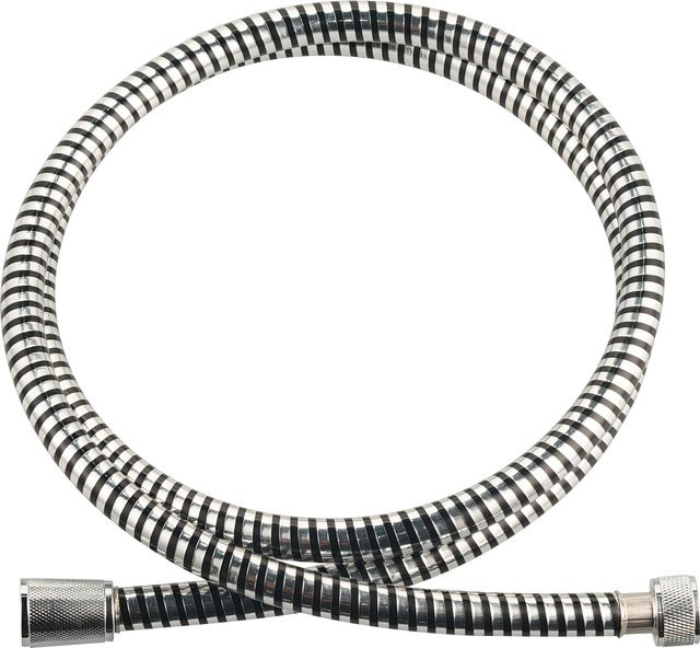 baliv Brauseschlauch BSL-150.20 für Handbrausen mit Anti-Twist-Funktion, 1/2 Zoll, Silber-Schwarz, Länge: 150 cm - Bild 1