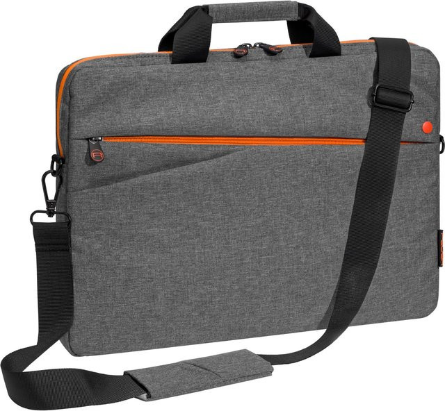 PEDEA Notebooktasche Fashion für 17,3 Zoll in Grau und Orange - Bild 1