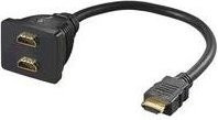 MicroConnect HDMI Splitter HDMI männlich zu HDMI weiblich Schwarz Länge: 20 cm - Bild 1