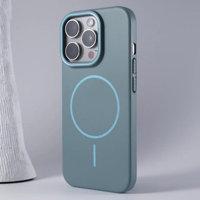 Ultradünne MagSafe Schutzhülle aus Hart-PC für Apple iPhone in Blau, stoßfest und magnetisch für kabelloses Laden - Bild 1