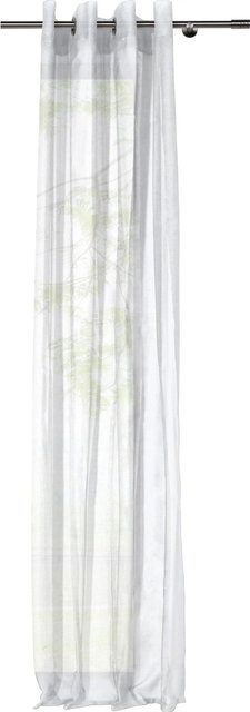Mydeco Ösenschal Soft Weiß, semi-transparent, B: 135 cm x H: 300 cm - Bild 1