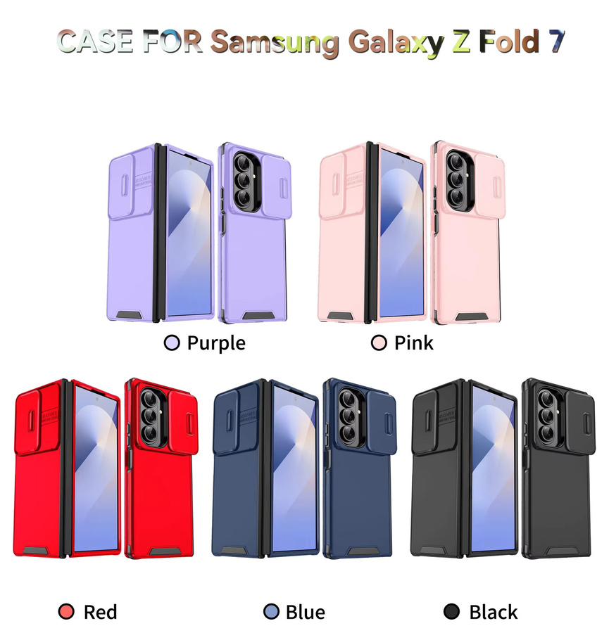 Samsung Galaxy Z Fold 7 Schutzhülle mit Kamera-Abdeckung und Rutschschutz - Bild 4