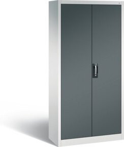 C+P Akten- und Garderobenschrank Acurado mit Türen, Korpus Lichtgrau und Front Anthrazitgrau, H x B x T: 195,0 x 93,0 x 40,0 cm - Bild 1