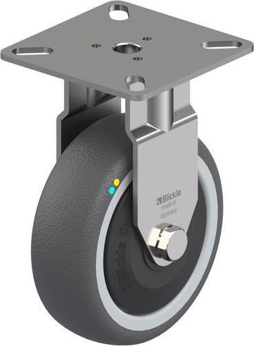 Blickle Bockrolle Rad-Durchmesser: 75mm Tragfähigkeit (max.): 65kg, Edelstahl und Kunststoff, Grau, Poliert - Bild 1