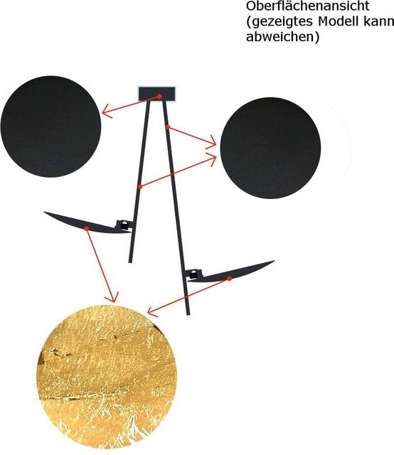 Catellani & Smith LEDERAM F3 LED-Stehleuchte in Schwarz und Gold, dimmbar und verstellbar, warmweißes Licht (2700K) - Bild 1