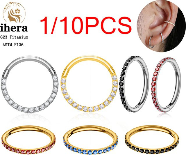 ihera Nasenring Titan, Zirkonia, Unisex - Bild 1