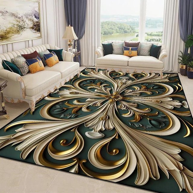Karpetti Blumenteppich in Multicolour, 3D-Design, rutschfest und waschbar, B/T: 60 x 90 cm - Bild 1