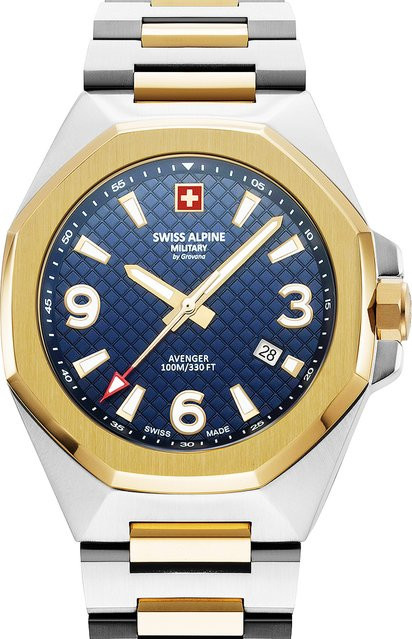Swiss Alpine Military Herrenuhr, Quarz, Edelstahl, 42 mm, 10 ATM - Bild 1