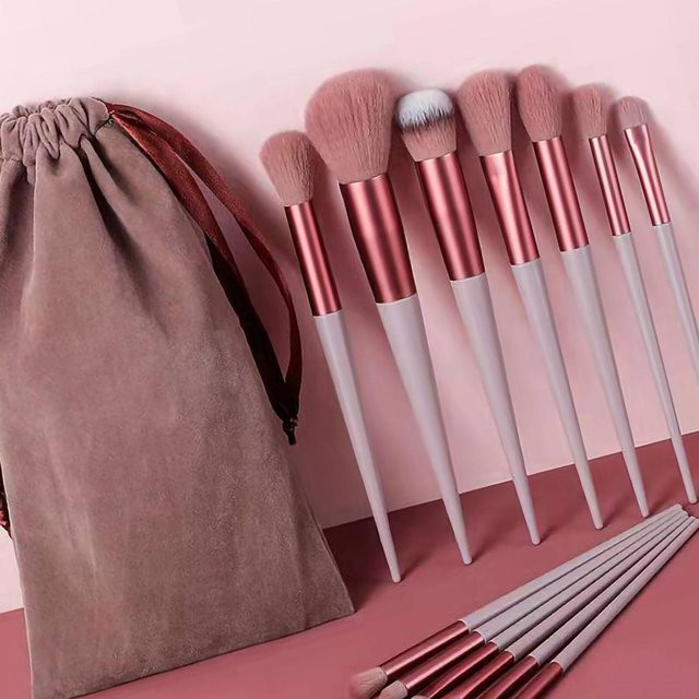 GoolRC Make-up Pinsel Set, 13-teilig, Braun - Bild 1