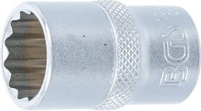 BGS Steckschlüssel-Einsatz Zwölfkant 10637, Antrieb 1/2 Zoll, SW 17 mm, Silber - Bild 1