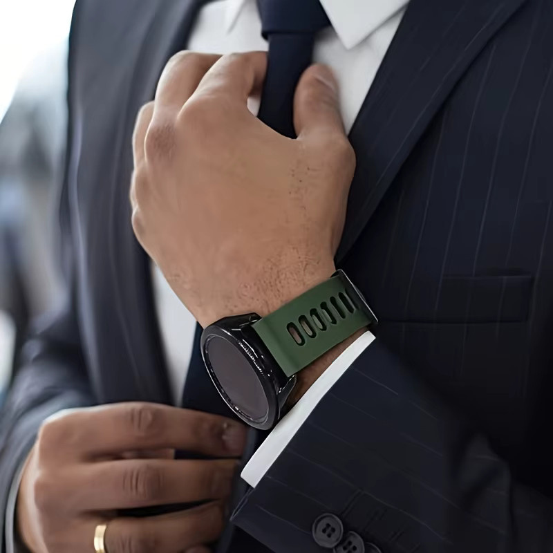 Silikonarmband für Samsung Galaxy Watch 4, Galaxy 3 und Gear S2 S3 Sportarmband, Breite: 20 mm oder 22 mm - Bild 3